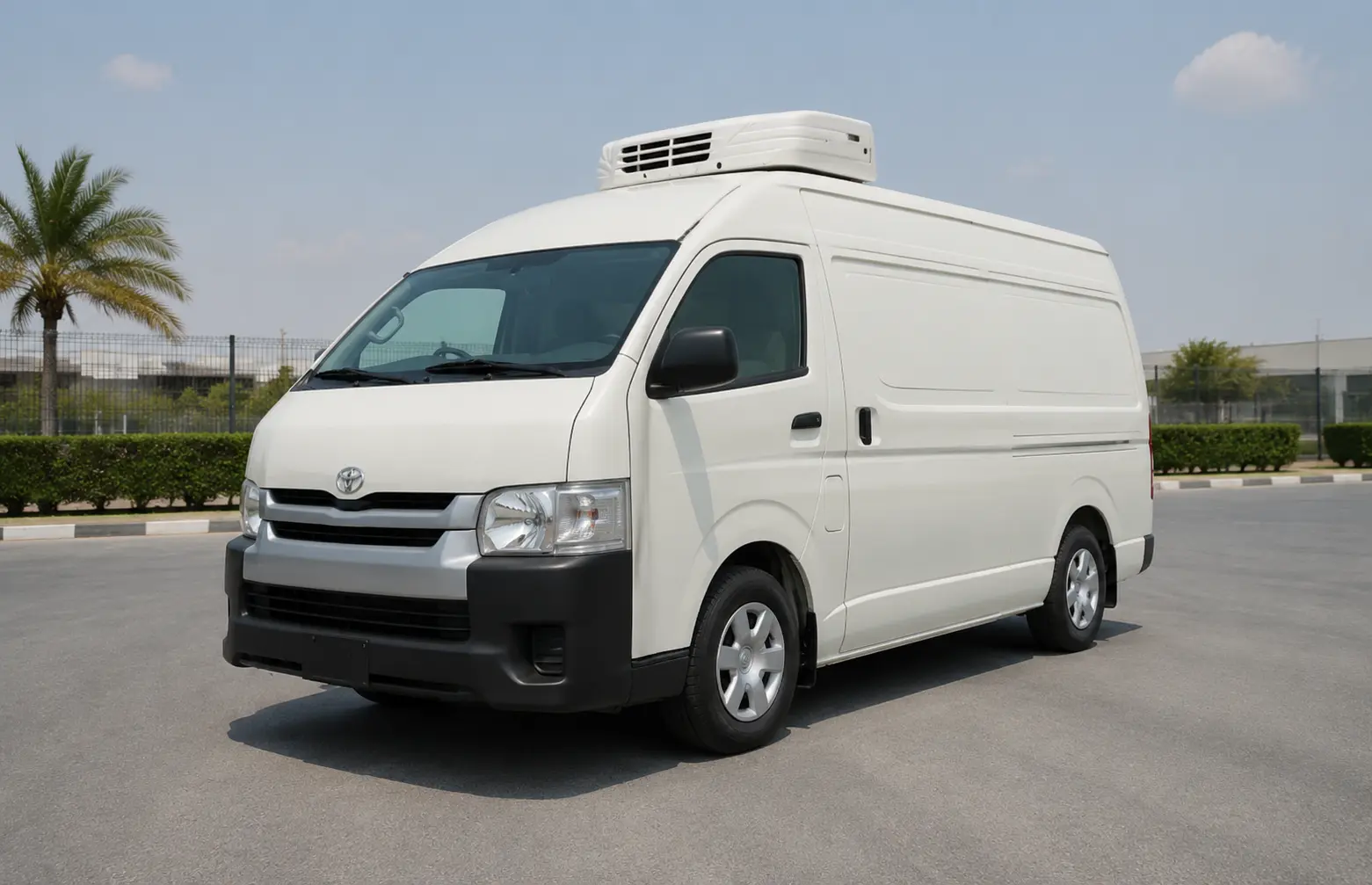 Front exterior view of a refrigerated chiller van in Dubai