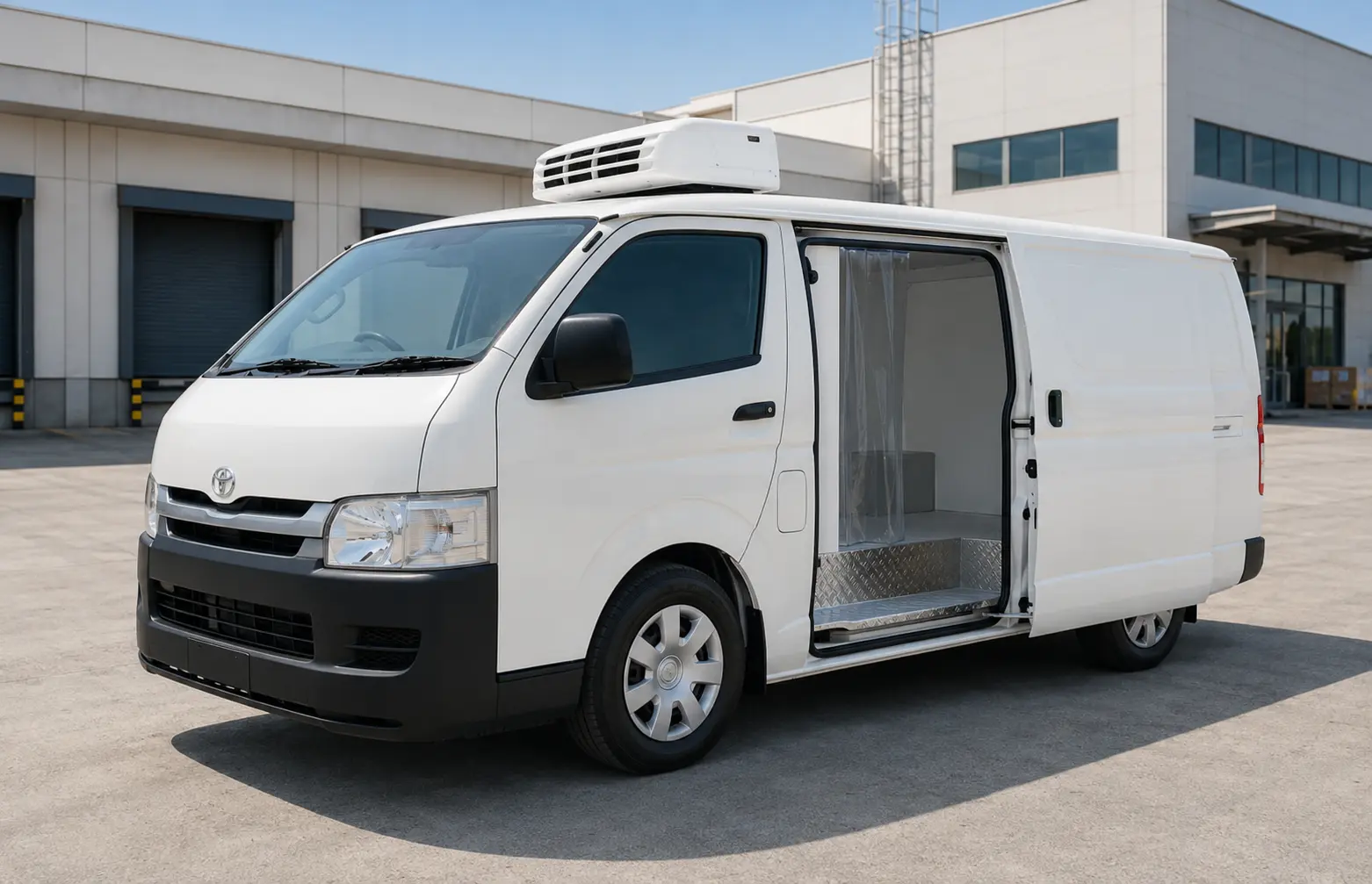 Refrigeration equipment and insulated load area of a chiller van
