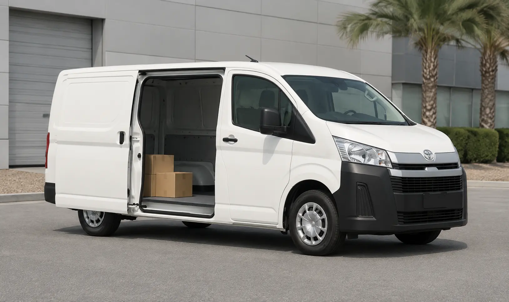 Delivery van cargo area showing practical load configuration for business goods