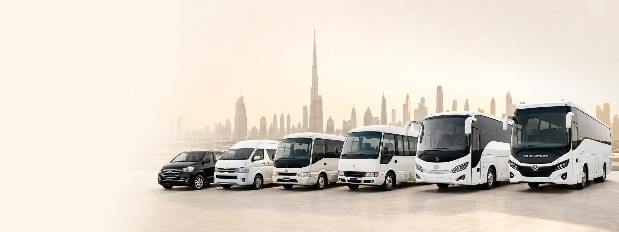 Bus rental fleet