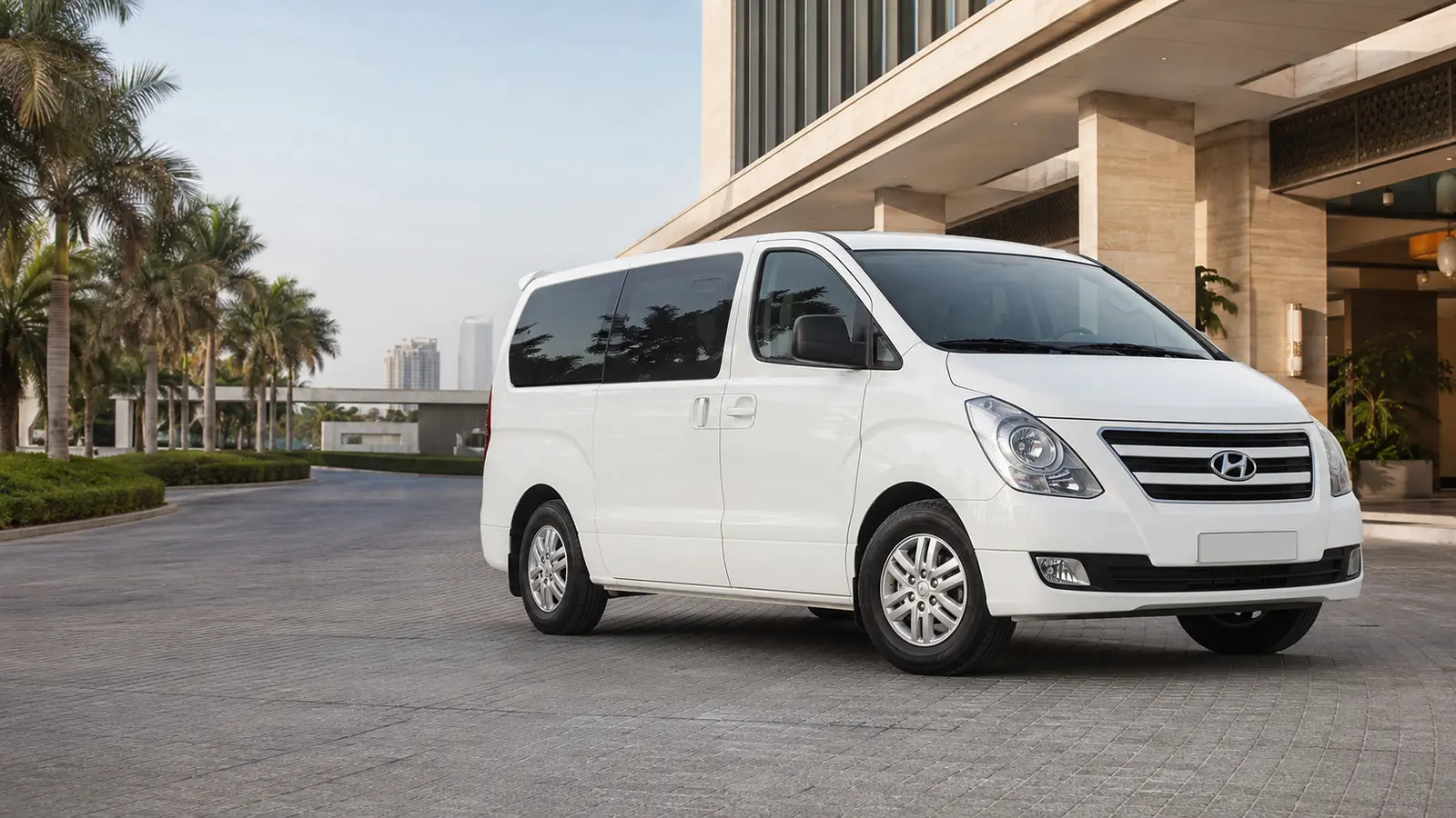 Hyundai H1 passenger van for group transport in the UAE