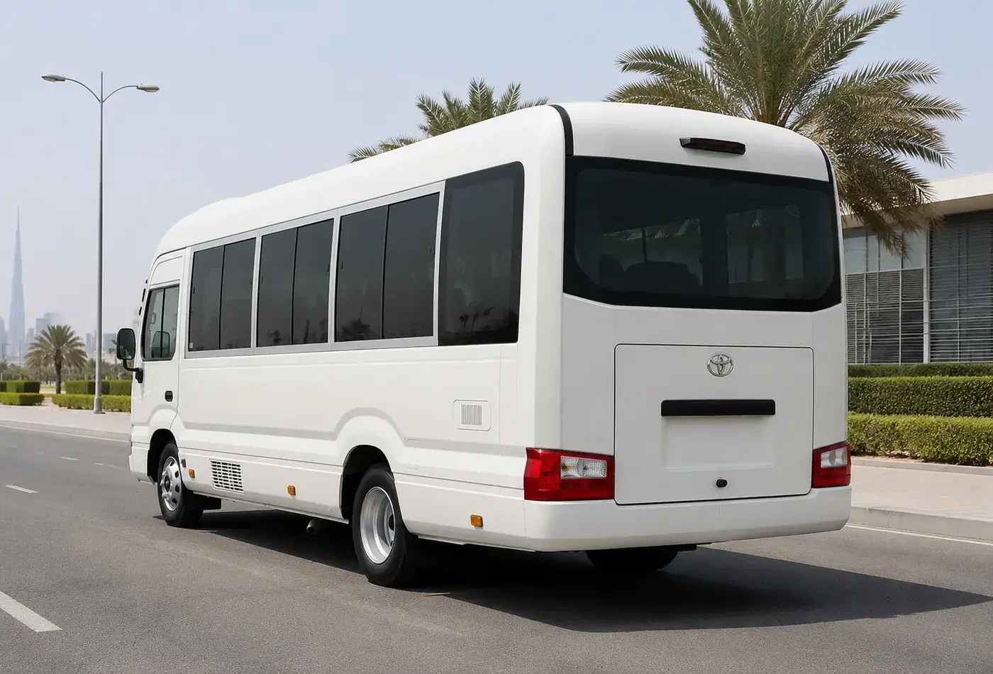 Additional exterior view of a passenger minibus in Dubai