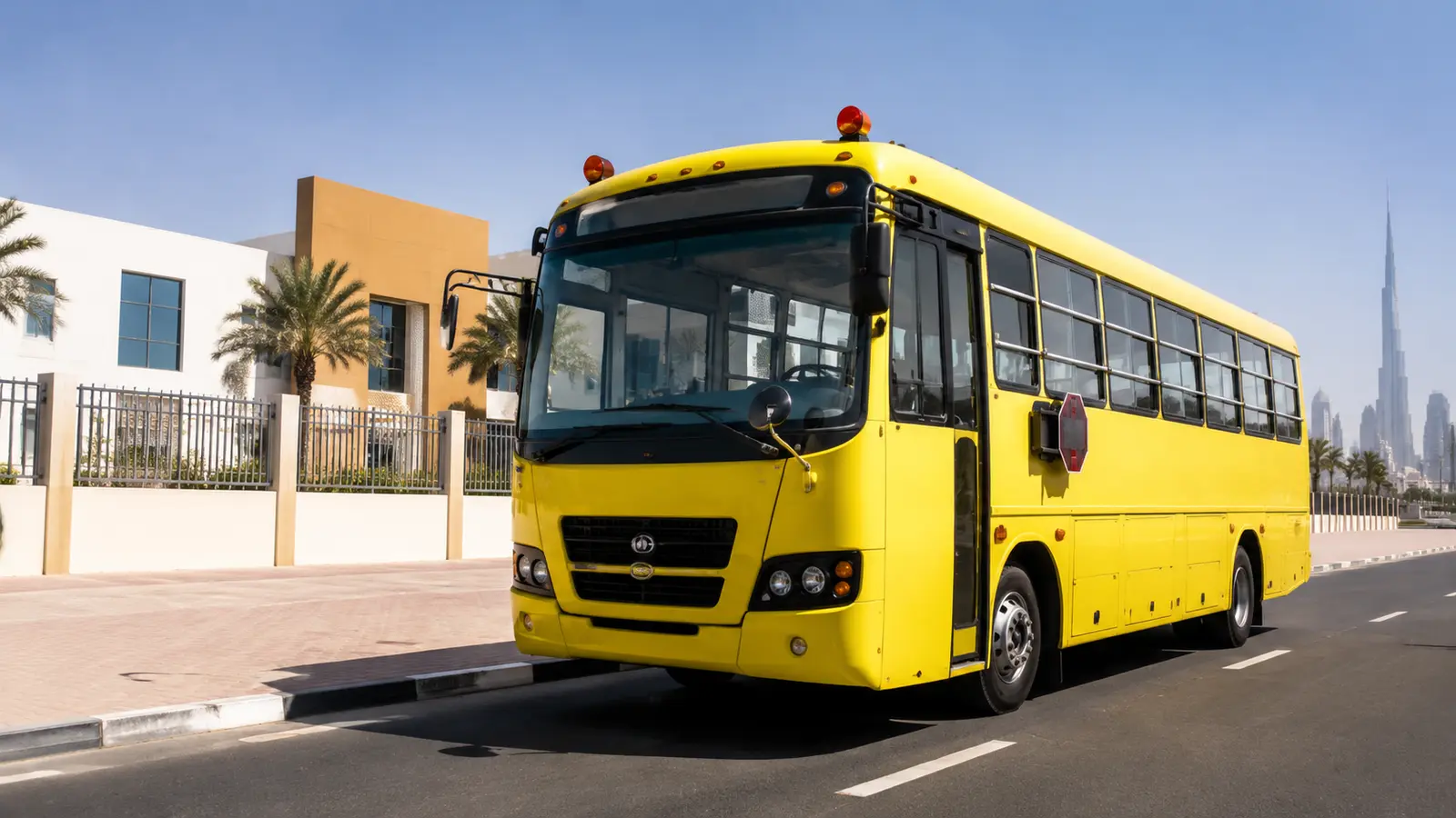 School Bus available from Bus World for student transport in the UAE