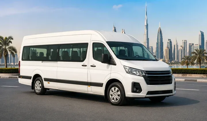 Staff Van recommended by Bus World for passenger transport in the UAE