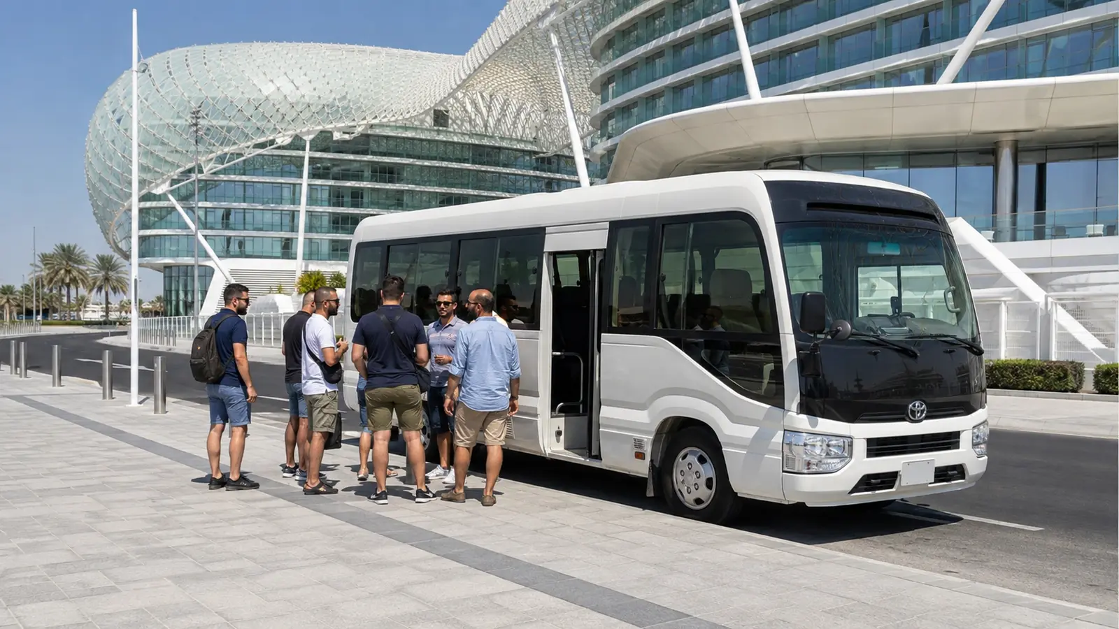 Group transport to Yas Island Abu Dhabi