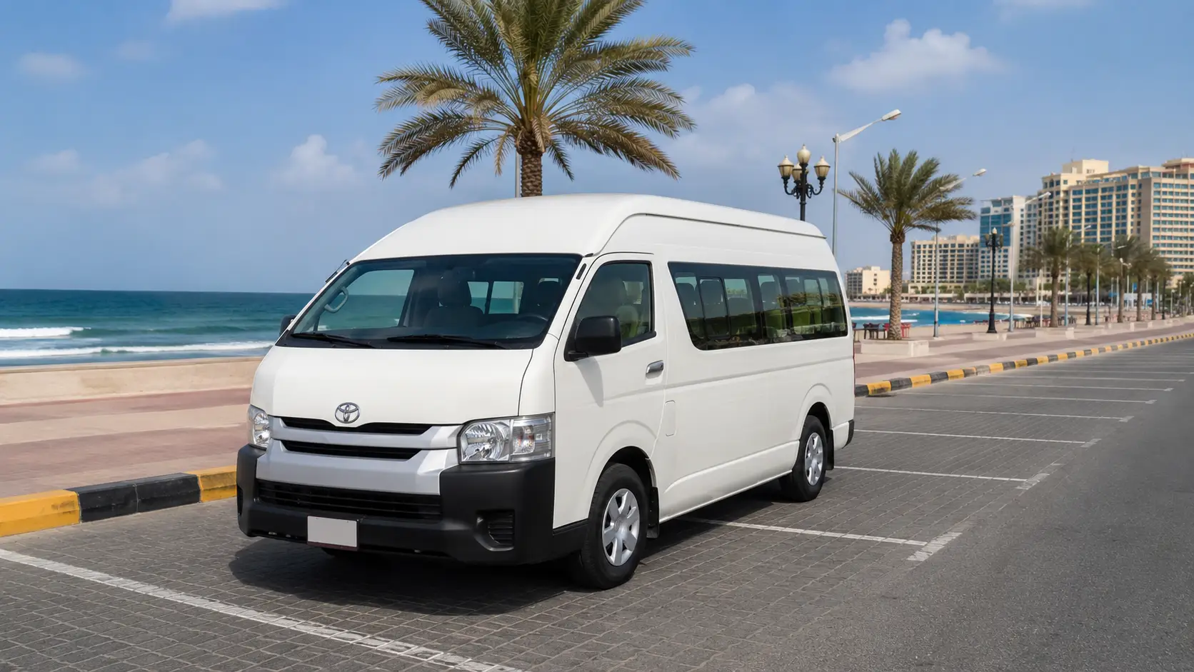 Group transport to Ajman Corniche