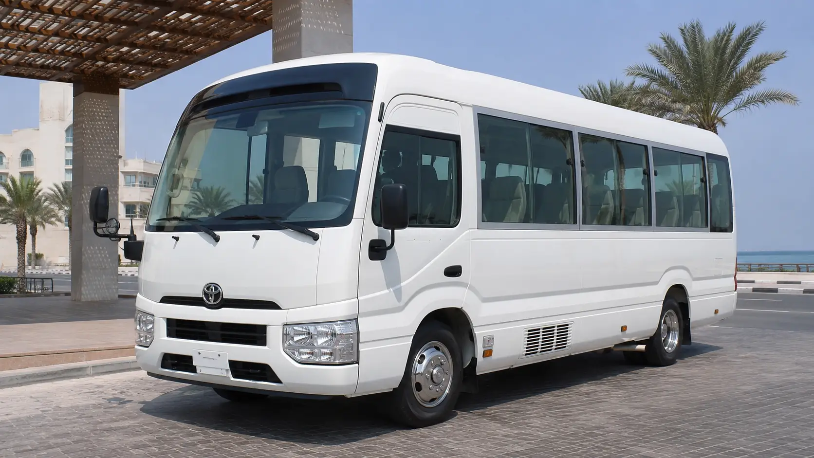 20–22 seater minibus for staff airport and event transport in Ajman