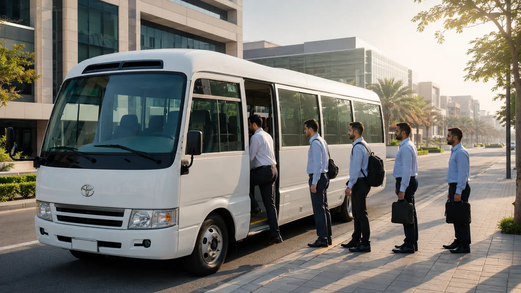 Staff buses for corporate transport in Dubai