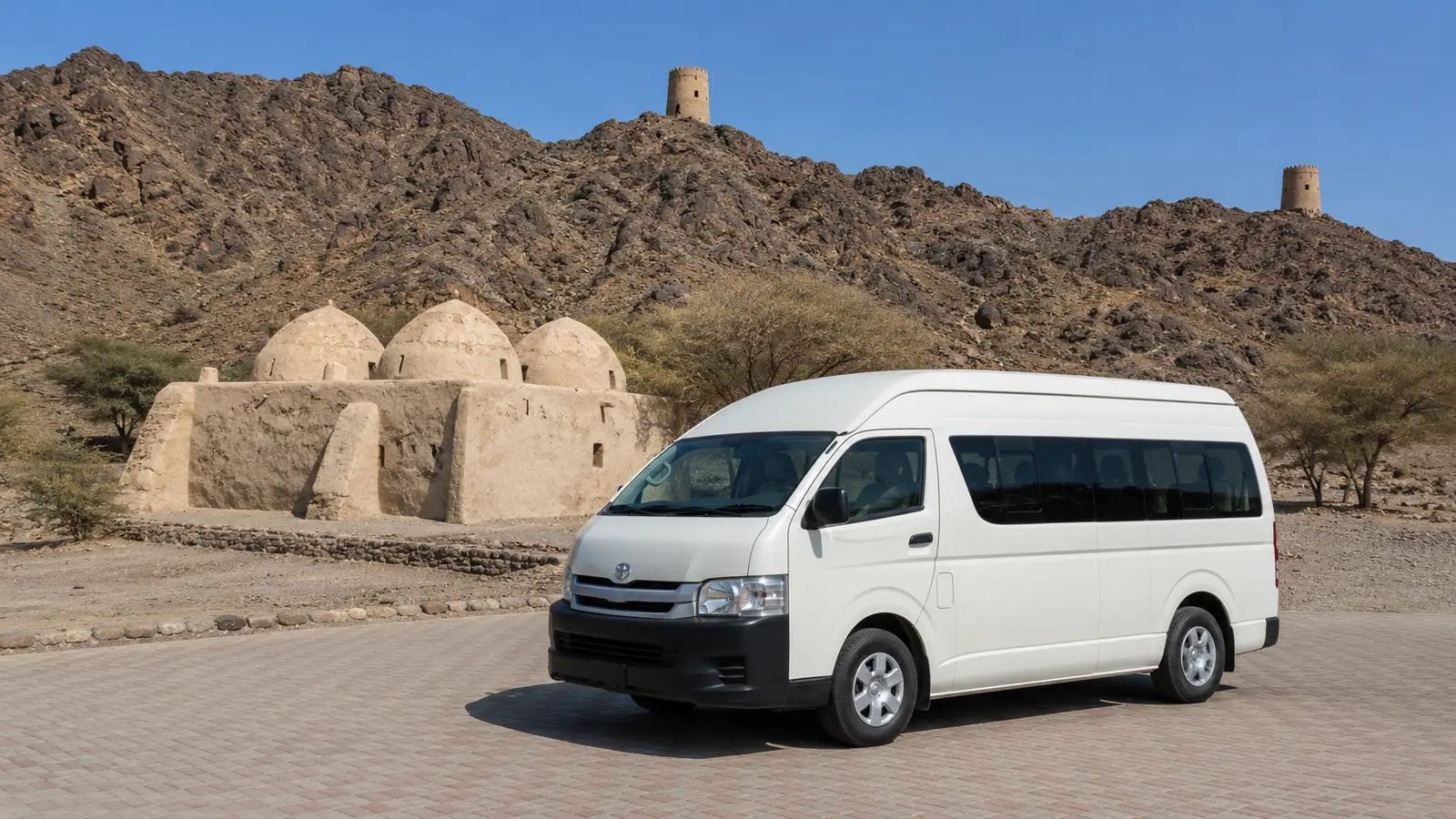 Group transport for Al Bidya Mosque visits in Fujairah