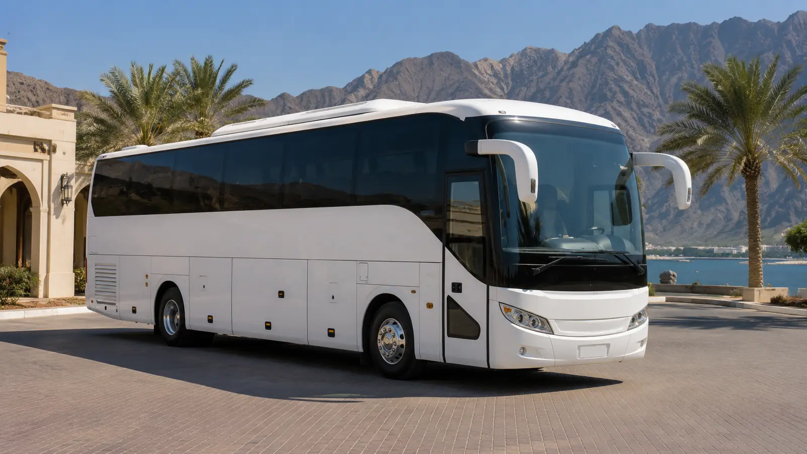50 seater bus for large groups and inter-emirate transport from Fujairah