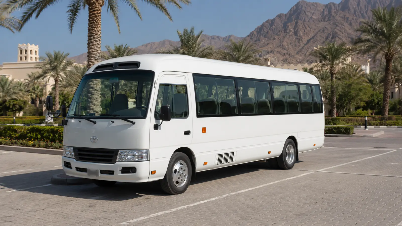 20–22 seater minibus for staff airport tours and wedding transport in Ras Al Khaimah