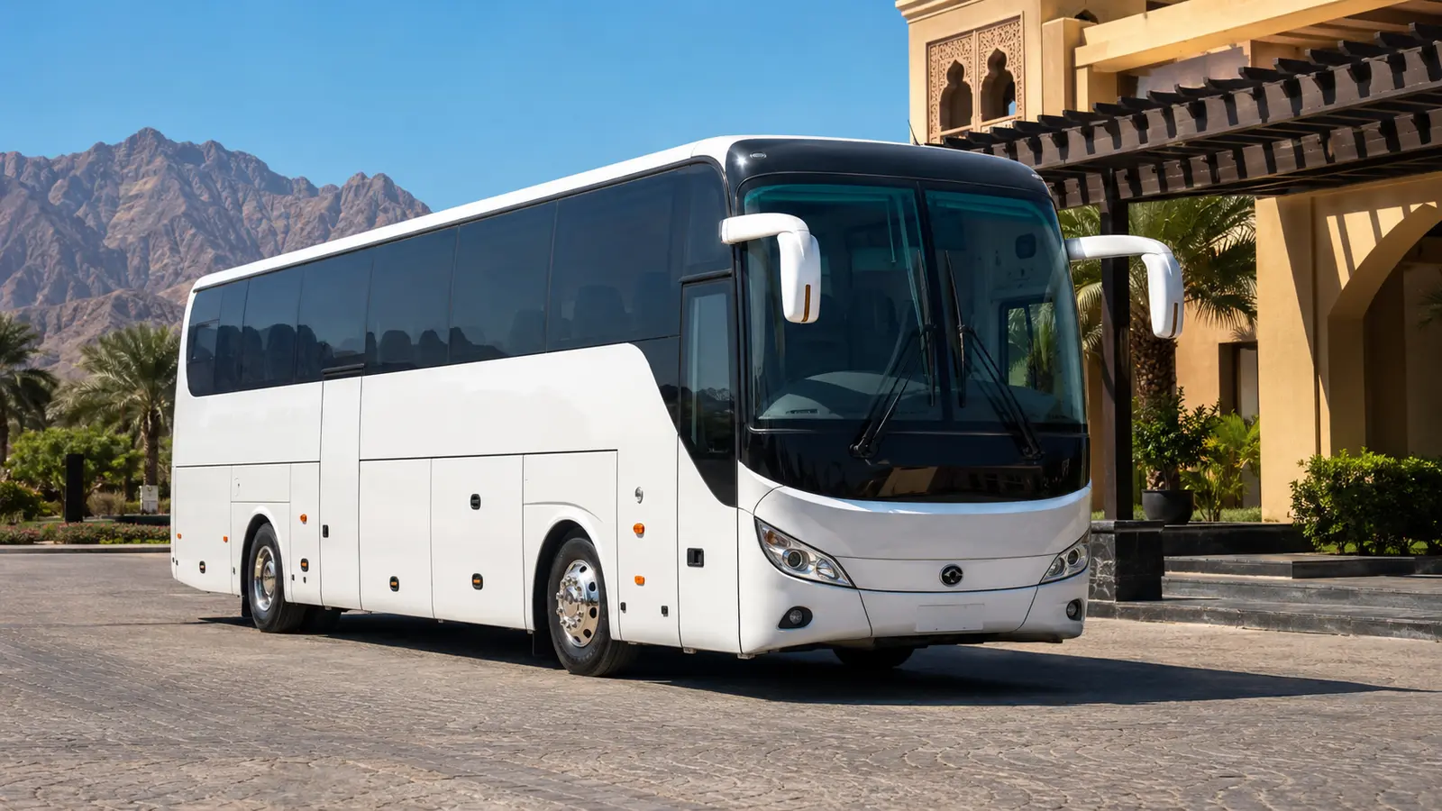 50 seater bus for large group and hotel transport in Ras Al Khaimah