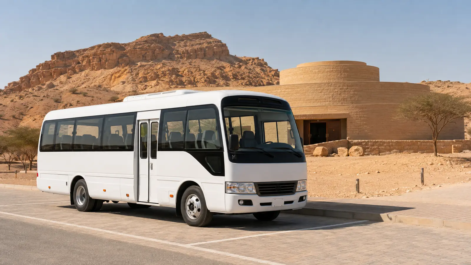 Group transport for a Mleiha visit in Sharjah emirate