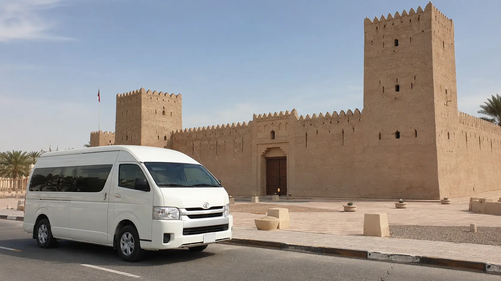 Group transport for Umm Al Quwain Fort visits