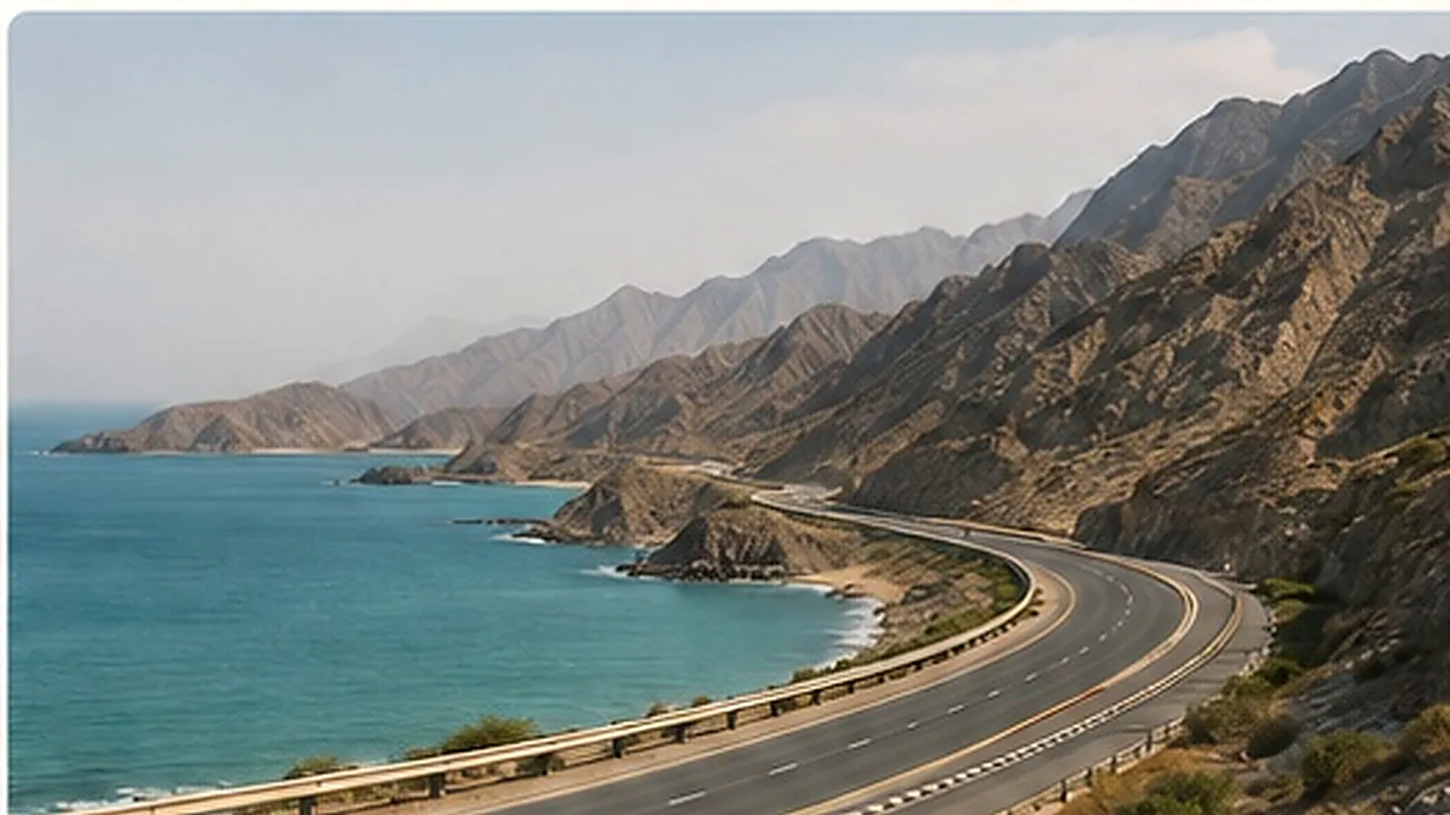 Dubai to Khorfakkan Bus route