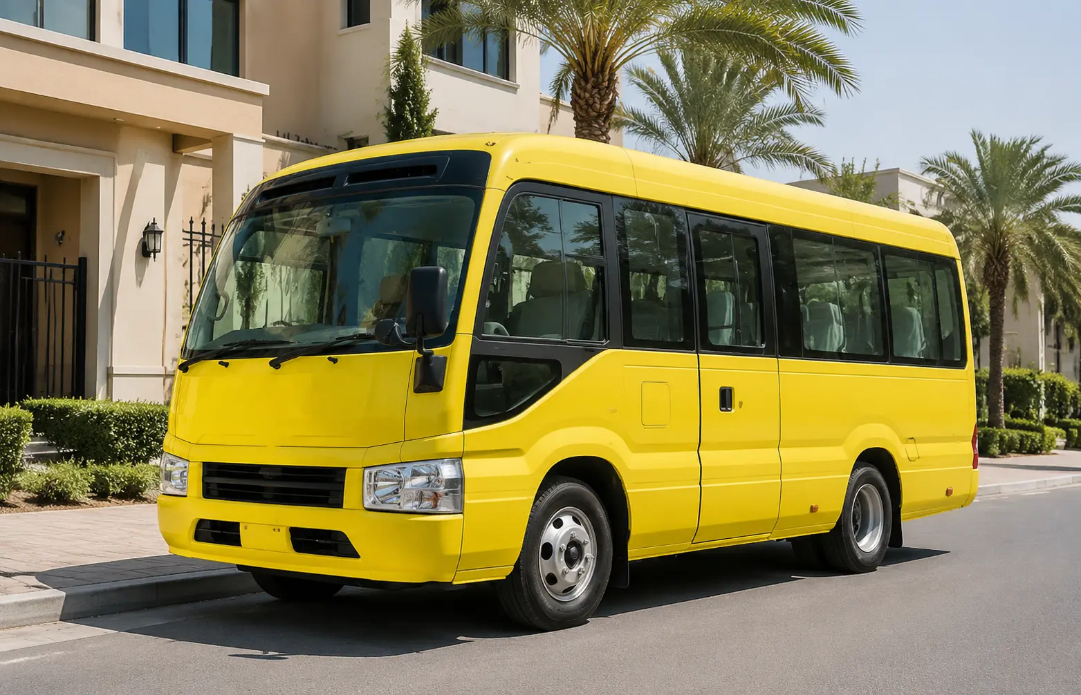 Minibus and bus options for student transport routes in Dubai